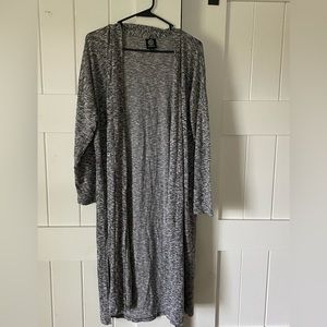 Long, Heather gray cardigan
